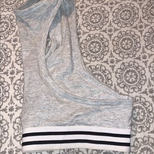 Grey t-shirt sports bra